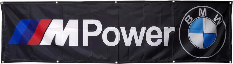 Daoops BMW Flag M Power Automotive Repair Racing 2x8ft Banner - Image 1
